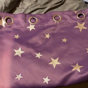 Purple with star room darkening curtains 4 panels total
